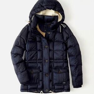 Abercrombie & Fitch Women Zip Button Down Puffer Jacket Activewear Outwear Coat